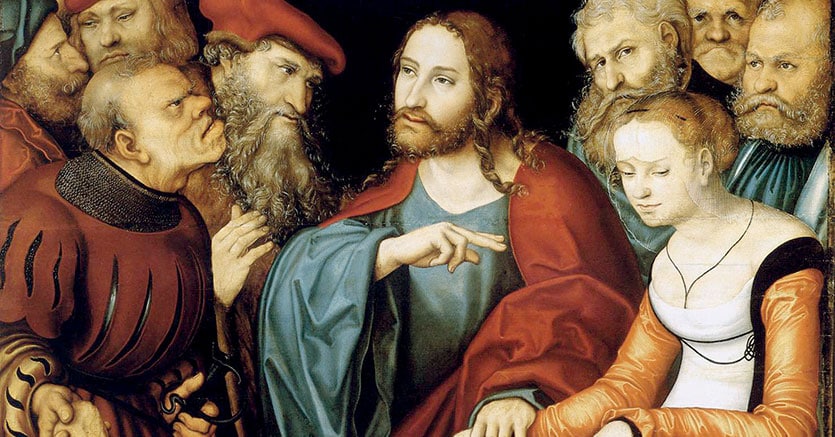 Lucas Cranach il Vecchio | Cristo e la donna adultera